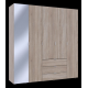 Шкаф для одежды Гелар Дуб сонома 4ДСП/Зеркало 194х49.5х203.4 (42002162)