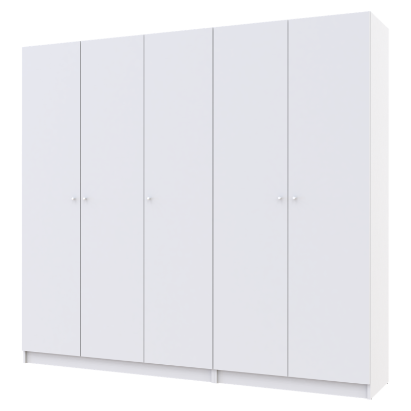 Шкаф для одежды Промо Белый 2+3 ДСП 225х48х204 (42005004)