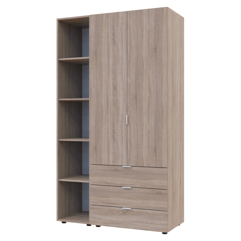 Комплект Гелар с Этажеркой Дуб Сонома 2 ДСП 115.7х49.5х203.4 (42005041)