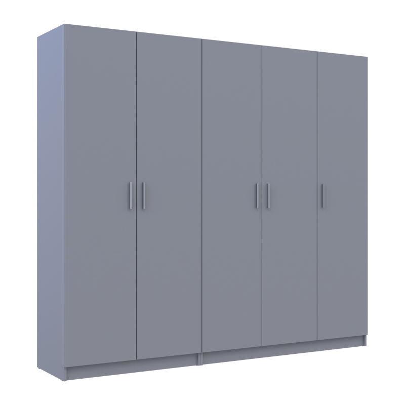 Шкаф для одежды Промо Белый 2+3 ДСП 225х48х204 (80737767)