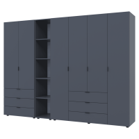 Комплект Гелар с Этажеркой Графит 2+4 ДСП 270.7х49.5х203.4 (42005058)