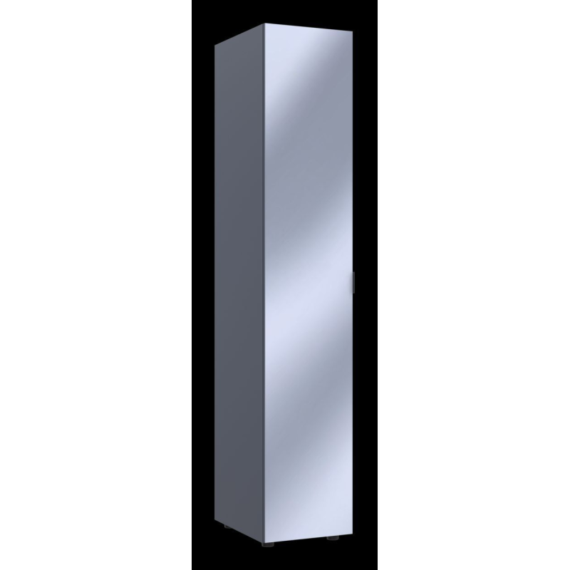 Шкаф для одежды Гелар Графит с Зеркалом 39х49.5х203.4 (44900244)
