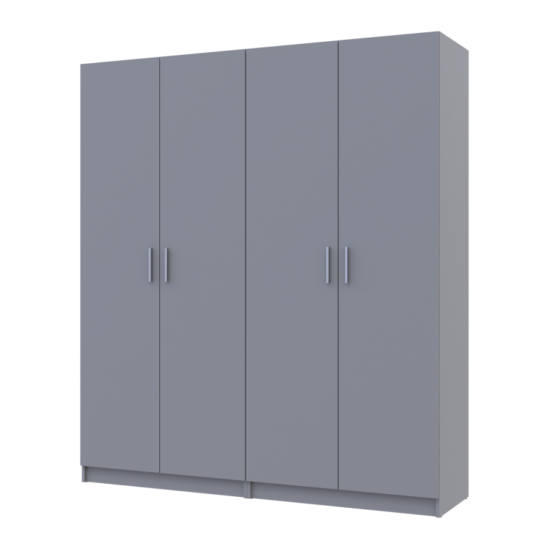 Комплект Промо с полками Серый 2+2 ДСП 180х48х204 (80737771)