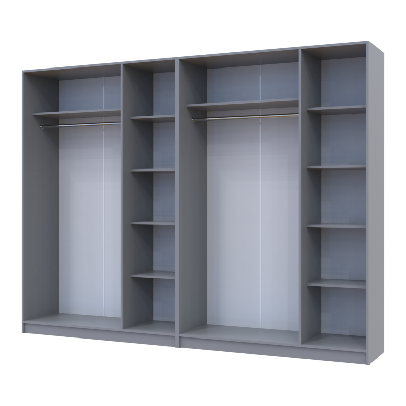 Шкаф для одежды Промо Серый 3+3 ДСП 270х48х204 (80737768)