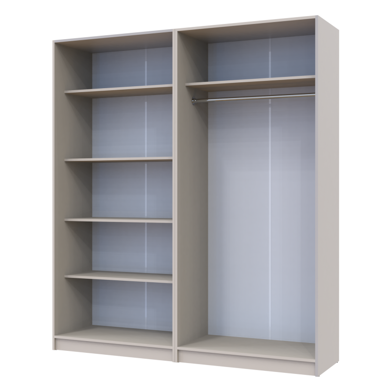 Комплект Промо с полками Кашемир 2+2 ДСП 180х48х204 (44900290)