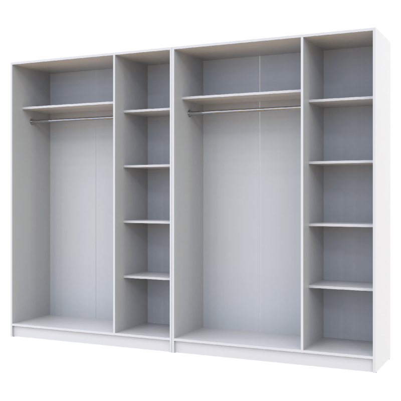 Шкаф для одежды Промо Белый 3+3 ДСП 270х48х204 (42005006)