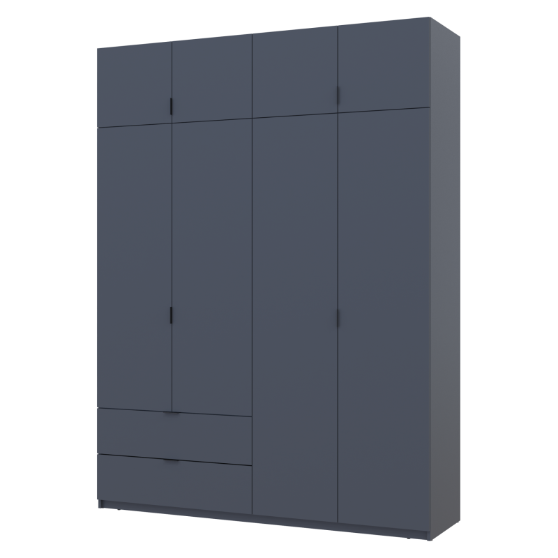 Распашной шкаф для одежды Лукас Графит/Графит 180х50х240 (80736288)