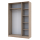 Шкаф для одежды Промо Дуб Cонома 3 ДСП 135х48х204 (80737072)