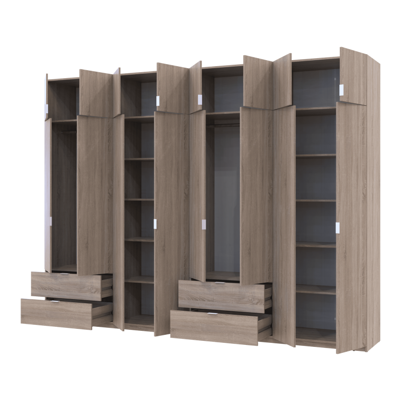 Комплект Лукас Дуб Сонома 4+4 ДСП 320х50х240 (42005127)