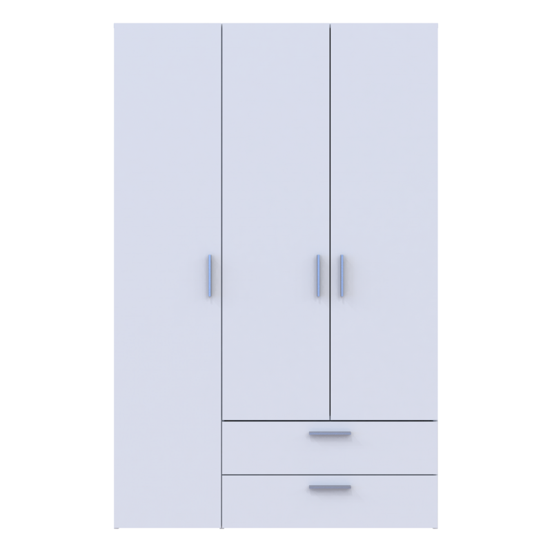 Распашной шкаф для одежды Эктор Белый 3 ДСП 116х49.5х180 (80737076)