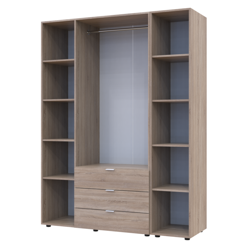 Zestaw Gelar z półką Sonoma Oak 3, płyta wiórowa 154,4x49,5x203,4 (42005042)