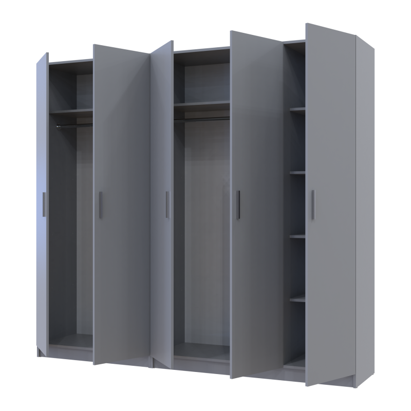 Шкаф для одежды Промо Белый 2+3 ДСП 225х48х204 (80737767)