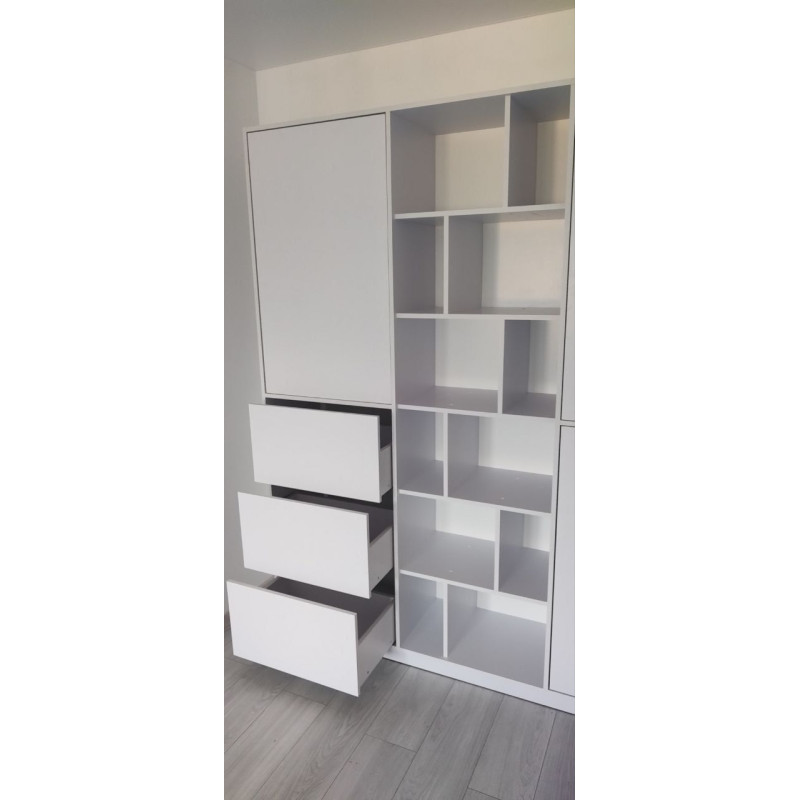 Шкаф для одежды Морган Белый ДСП 180х38.5х210 (42001246)