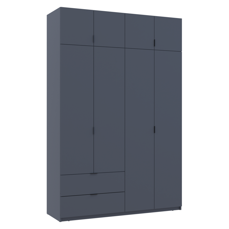 Распашная шкаф для одежды Лукас Графит/Графит 160х50х240 (80736287)