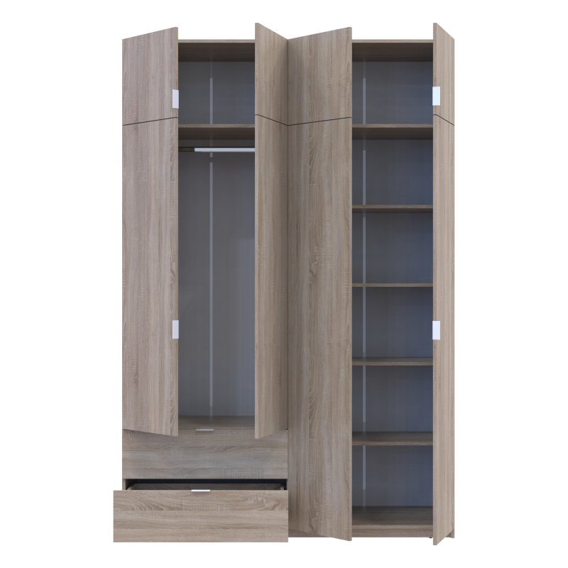 Распашной шкаф для одежды Лукас Дуб сонома 160х50х240 (80737730)