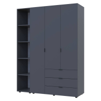 Комплект Гелар з Этажеркою Графит 3 ДСП 154.4х49.5х203.4 (42005059)