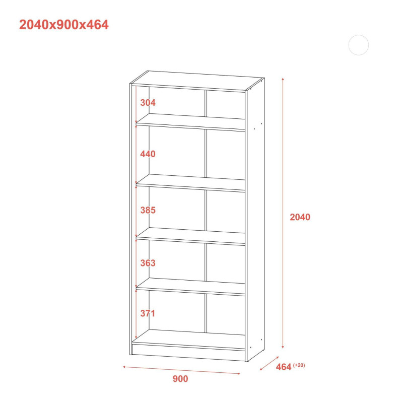 Шкаф для одежды Промо с полками Графит 2 ДСП 90х48х204 (42005101)