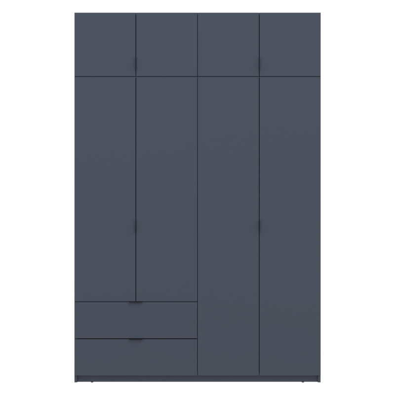 Распашная шкаф для одежды Лукас Графит/Графит 160х50х240 (80736287)