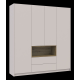 Шкаф для одежды с нишей Дейл Кашемир/Дуб Артизан 4 ДСП 206х52х220 (80737727)