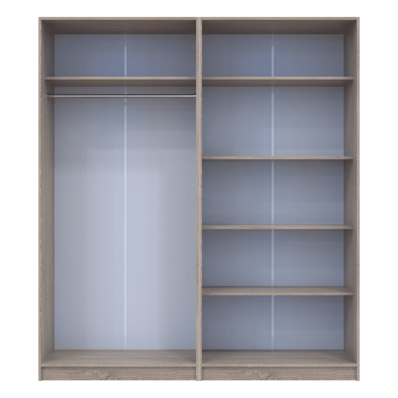 Комплект Промо с полками Дуб сонома 2+2 ДСП 180х48х204 (44900287)