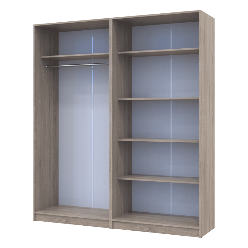 Комплект Промо с полками Дуб сонома 2+2 ДСП 180х48х204 (44900287)