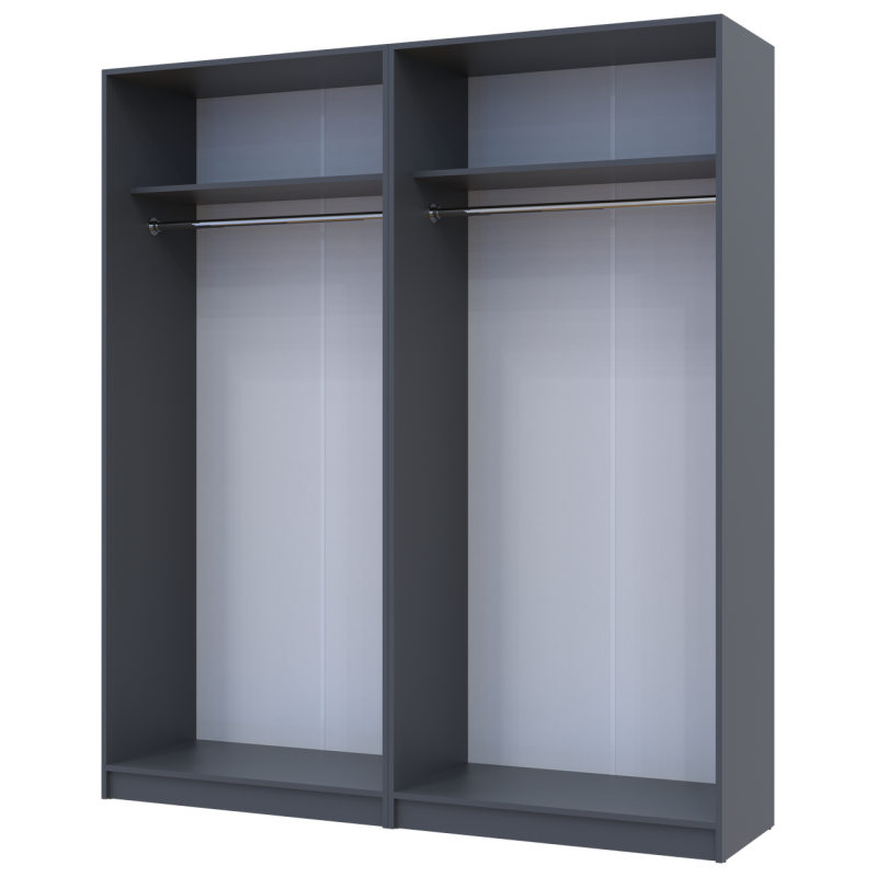 Шкаф для одежды Промо Графит 2+2 ДСП 180х48х204 (42005068)