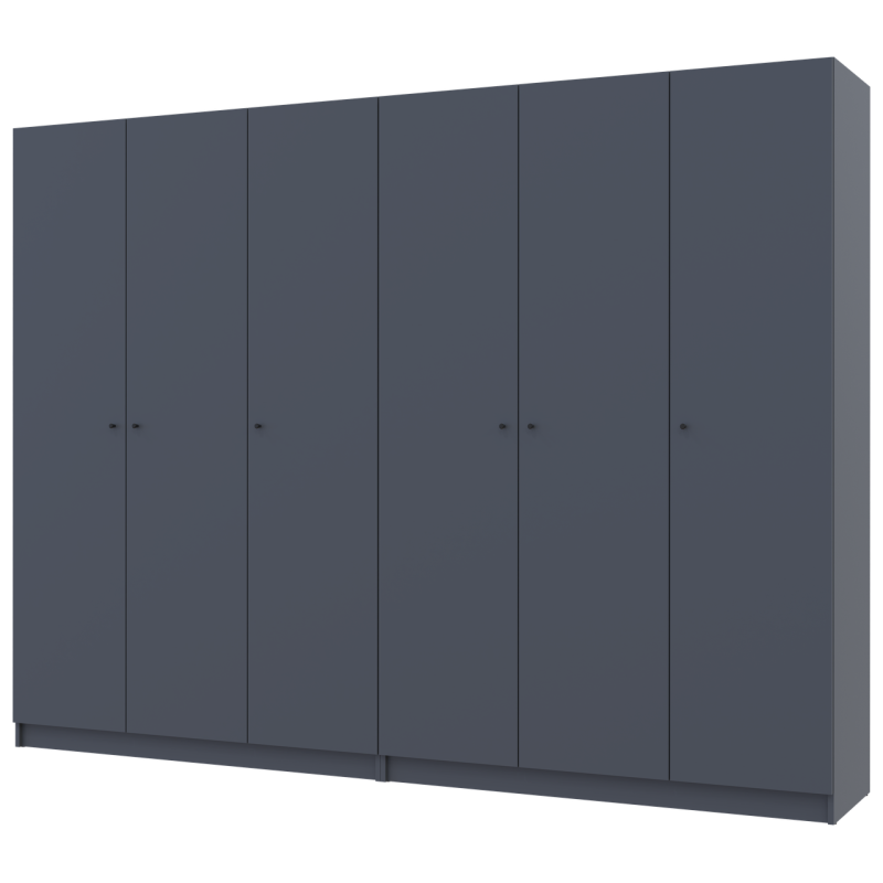 Шкаф для одежды Промо Графит 3+3 ДСП 270х48х204 (42005070)