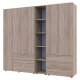 Zestaw Gelar z półką Sonoma Oak 2+3, płyta wiórowa 231,9x49,5x203,4 (42005046)