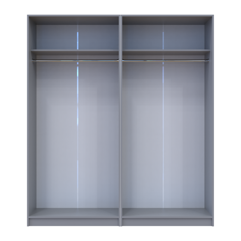 Шкаф для одежды Промо Серый 2+2 ДСП 180х48х204 (80737766)