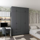 Распашная шкаф для одежды Лукас Графит/Графит 160х50х240 (80736287)