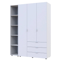 Комплект Гелар с этажеркой Белый 3 ДСП 154.4х49.5х203.4 (42005034)