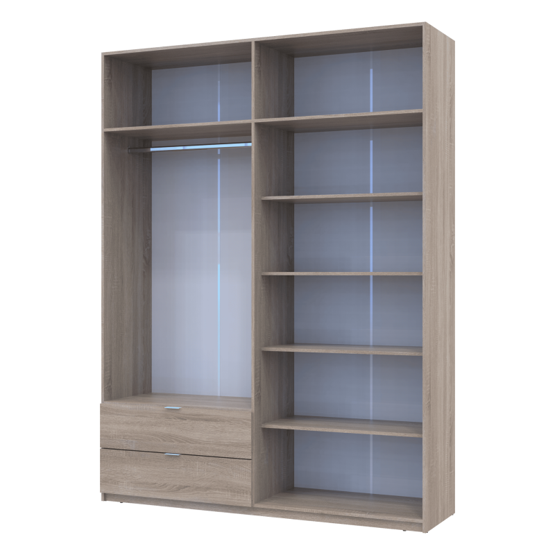 Распашной шкаф для одежды Лукас Дуб сонома 180х50х240 (80737731)