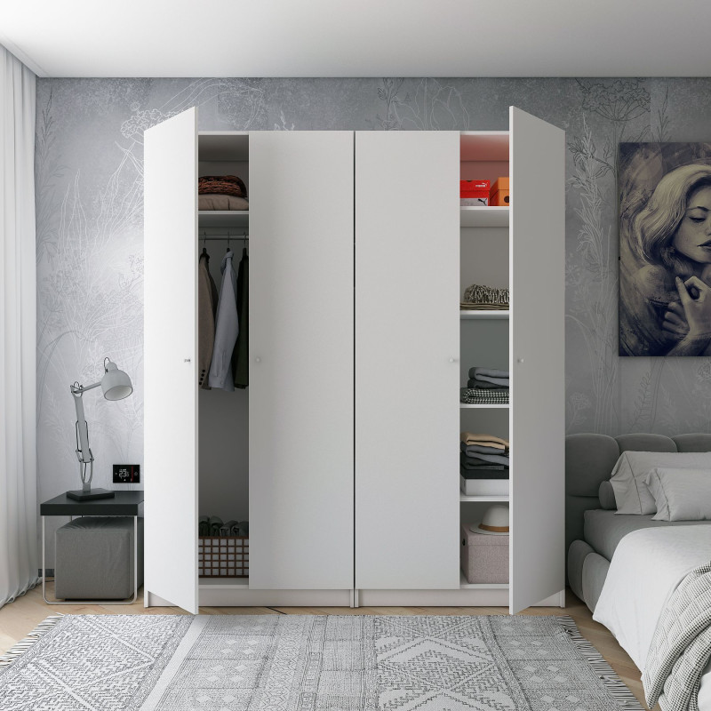 Комплект Промо с полками Белый 2+2 ДСП 180х48х204 (44900288)