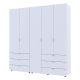 Распашная шафа для одежды Геллар комплект Белый 2+3 ДСП 193,7х49,5х203,4 (42002116)