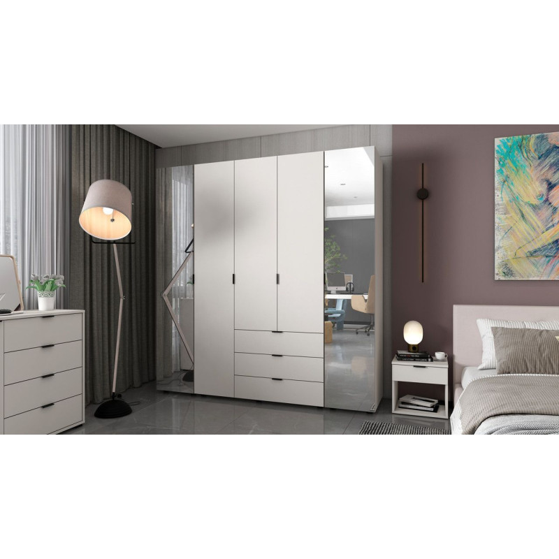 Шкаф для одежды Гелар Кашемир 4ДСП/Зеркало 194х49.5х203.4 (80737659)