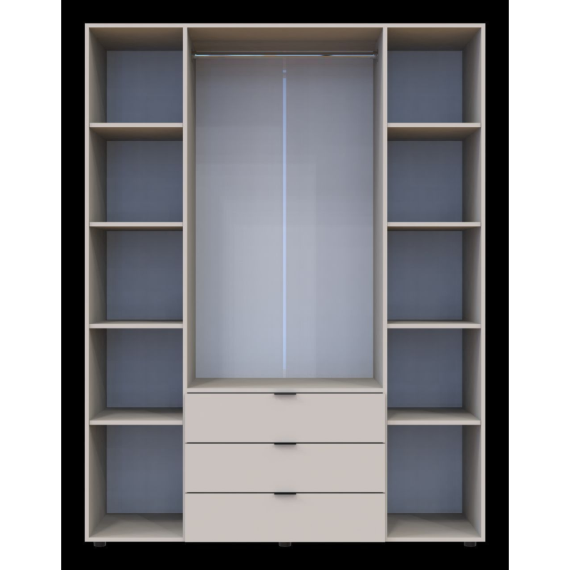 Распашной шкаф для одежды Гелар Кашемир 4 ДСП 155х49.5х203.4 (80737634)