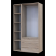 Шкаф для одежды Гелар Дуб сонома 2ДСП/Зеркало 116.5х49.5х203.4 (42002156)