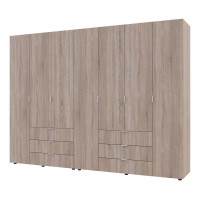 Распашной шкаф для одежды Гелар комплект Cонома 3+4 ДСП 271,2х49,5х203,4 (42002127)