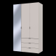 Шкаф для одежды Гелар Кашемир 2ДСП/Зеркало 116.5х49.5х203.4 (80737655)