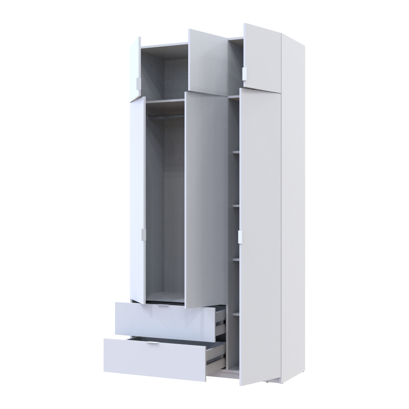 Распашная шкаф для одежды Лукас Белый 3ДСП 120х50х240 (80737796)
