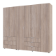 Szafa uchylna Gelar set Dąb Sonoma 2+4 płyta wiórowa 232,5x49,5x203,4 (42002118)