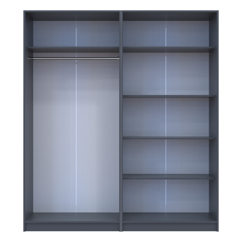 Комплект Промо с полками Графит 2+2 ДСП 180х48х204 (44900289)