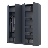 Комплект Промо с полками Графит 2+2 ДСП 180х48х204 (44900289)