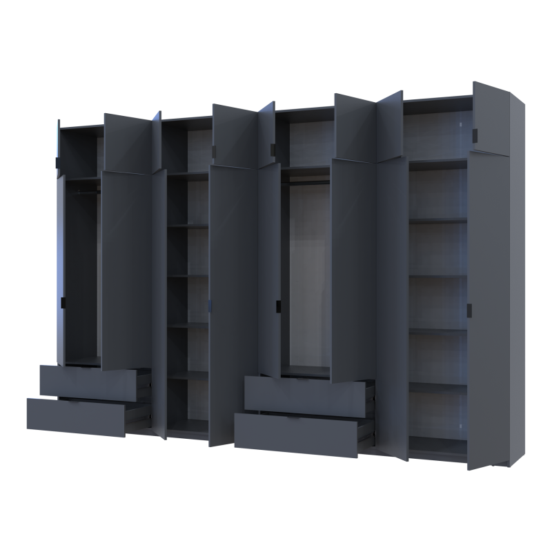 Комплект Лукас Графит 4+4 ДСП 360х50х240 (42005145)