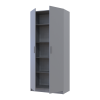Шкаф для одежды Промо с полками Серый 2 ДСП 90х48х204 (80737770)
