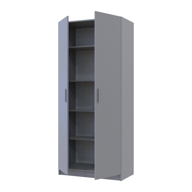 Шкаф для одежды Промо с полками Серый 2 ДСП 90х48х204 (80737770)