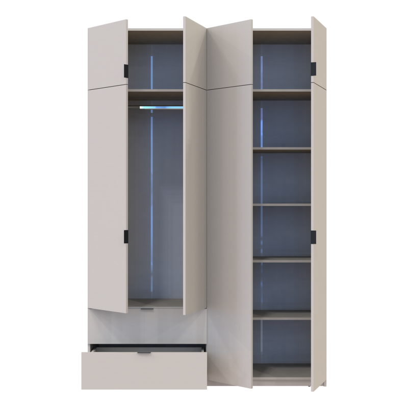 Распашной шкаф для одежды Лукас Кашемир 160х50х240 (80737728)