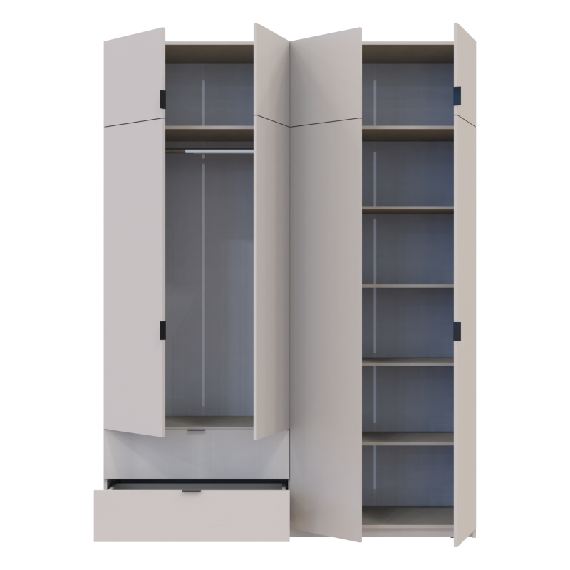 Распашная шкаф для одежды Лукас Кашемир 180х50х240 (80737729)