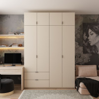 Lukas Cashmere Hinged Wardrobe 180x50x240cm (80737729)