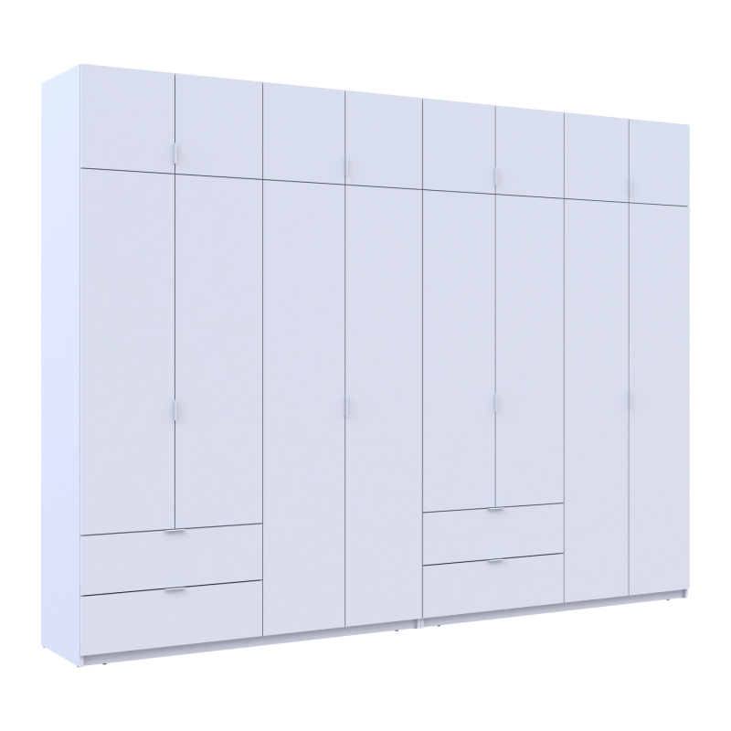 Комплект Лукас Белый 4+4 ДСП 320х50х240 (42005126)